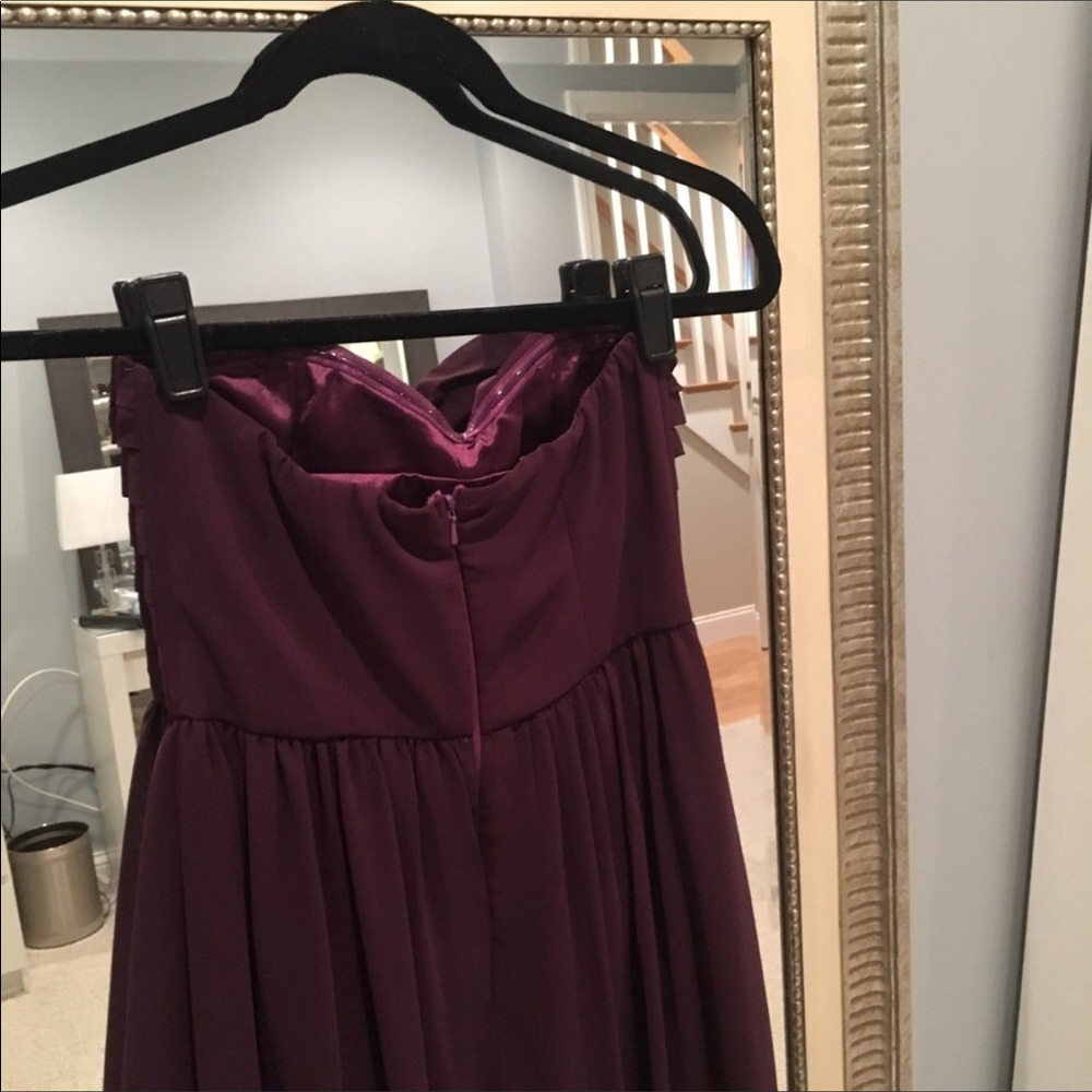 Lulus maxi formal burgundy maroon dark prom dress - Picture 5 of 5